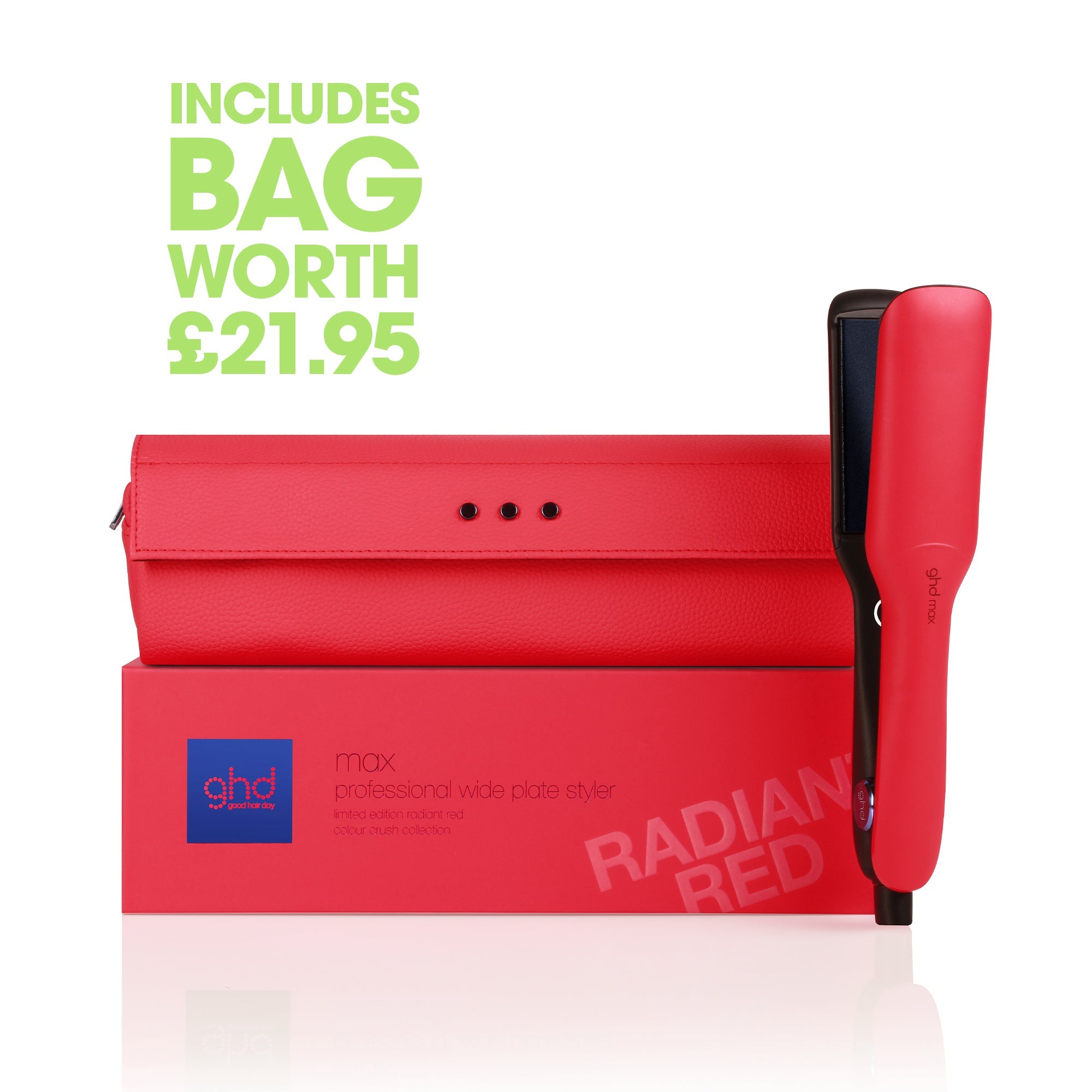 ghd Max Wide Plate Hair Straightener in Radiant Red Supercuts UK